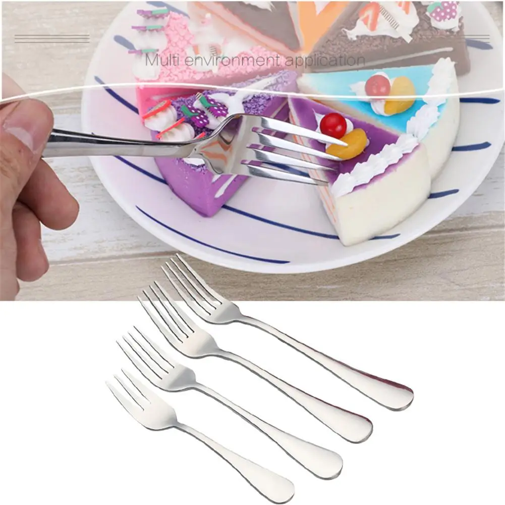 

Stainless Steel Portable Fruit Fork Cake Fork Tableware Small Fork Western Food Fork