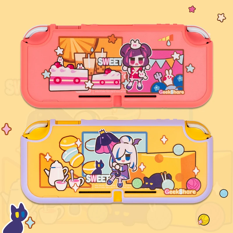 

Cartoon Girl Switch Lite Protective Shell Frosted PC Hard Cover Shell Translucent Back Case For Nintendo Switch Lite Accessories