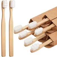 ultra soft toothbrush biodegradable bamboo toothbrushes 20000 soft bristled reusable wooden micro nano brush for fragile teeth