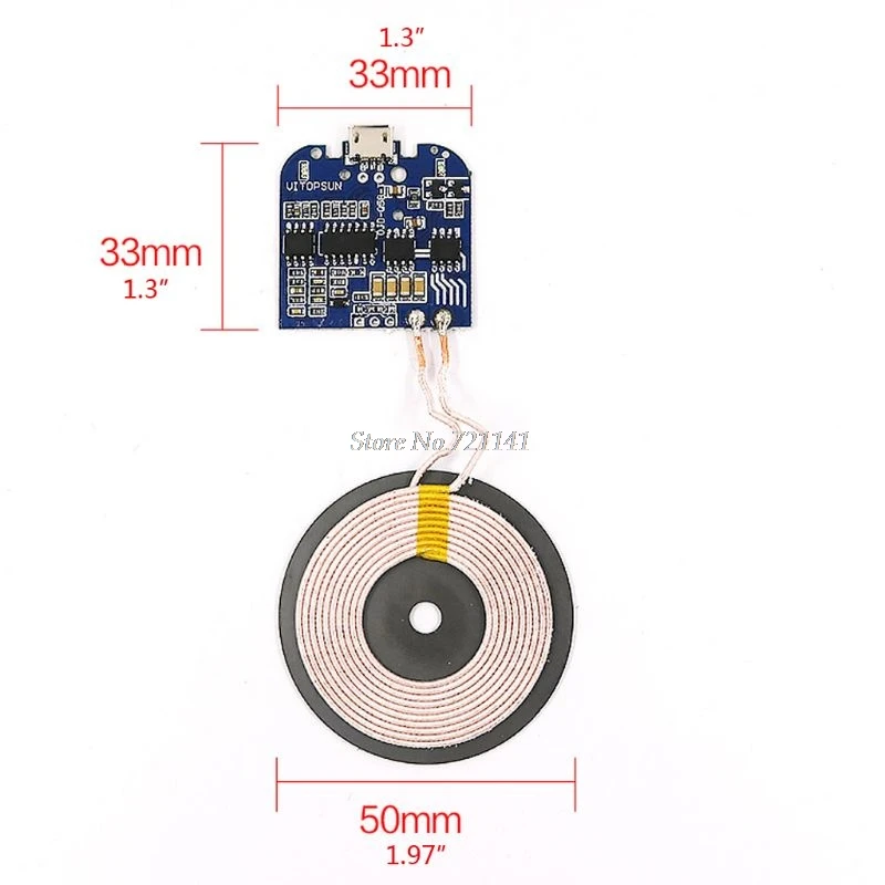 Qi Wireless Charging Standard Receiver Charger Module For Micro USB Mobile Phone Board DC 5V 2A 10W Electronic DIY | Электронные