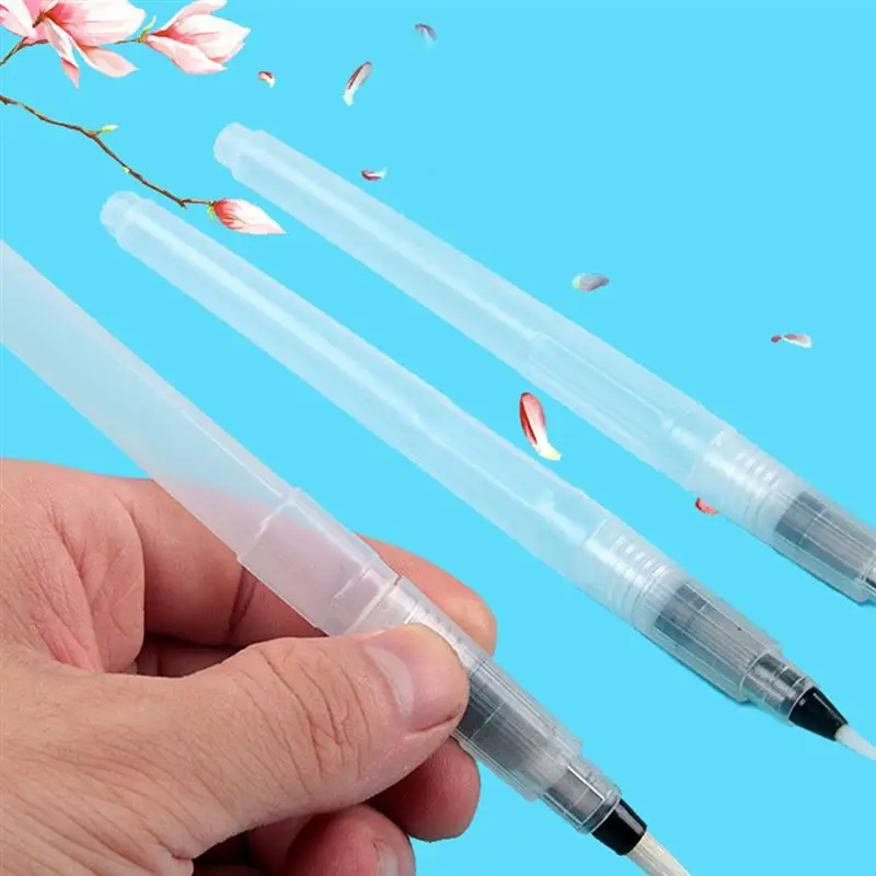 

9pcs Watercolor Brush Pens Water Soluble Colored Pens Aqua Coloring Brush Painting Pens 120mm +155mm Tine Tip +190mm Flat Tip