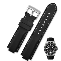 silicon watchband for tudor pelagos series 25500tn 25600tn black waterproof rubber 22mm dedicated lug watch belt
