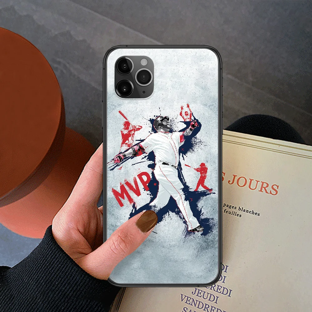 Чехол для телефона David Бейсбол 34 Ortiz Iphone 4 4s 5 5S SE 5C 6 6S 7 8 Plus X XS XR 11 12 Mini Pro Max 2020 черный