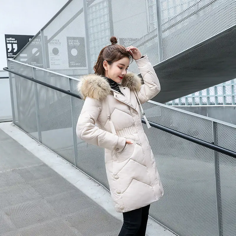 

2021new anti-season padded jacket women's down padded jacket mid-length Korean style slim padded jacket winter thick warm jacke2