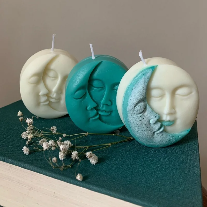 

Sun Moon Face Silicone Non-Stick Mold Soap Mold DIY Craft Art Silicone Soap Mold Craft Mold Candle Mold