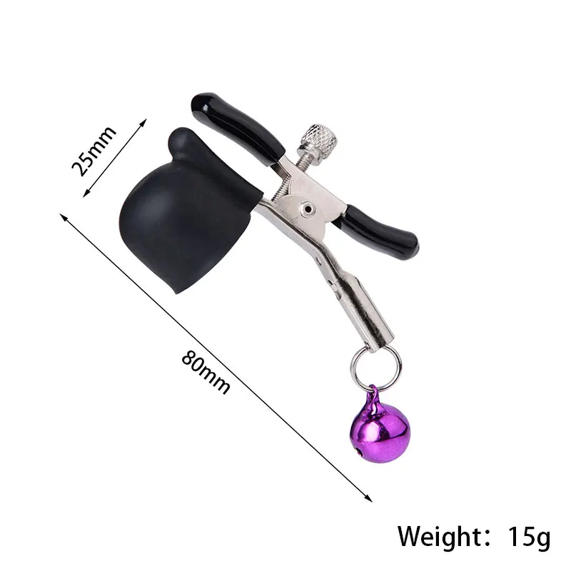 Секс игрушка на грудь ниппельные зажимы металлические колокольчики вибратор