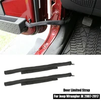 2pcs black door limiting strap oxford fabric wire harness protector for jeep wrangler jk 2007 17 modification parts