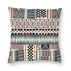 Наволочка для подушки с вышивкой и 3D рисунком, этническое искусственное украшение, бесшовная подушка в африканском стиле, чехол для подушки, чехол