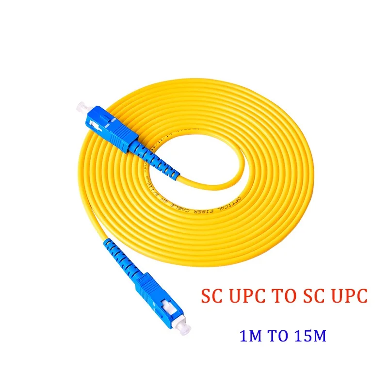 50 Pcs SC UPC to SC UPC Simplex 3.0mm PVC Single Mode Fiber Patch Cable 1M 2M 3M fibra optica jumper