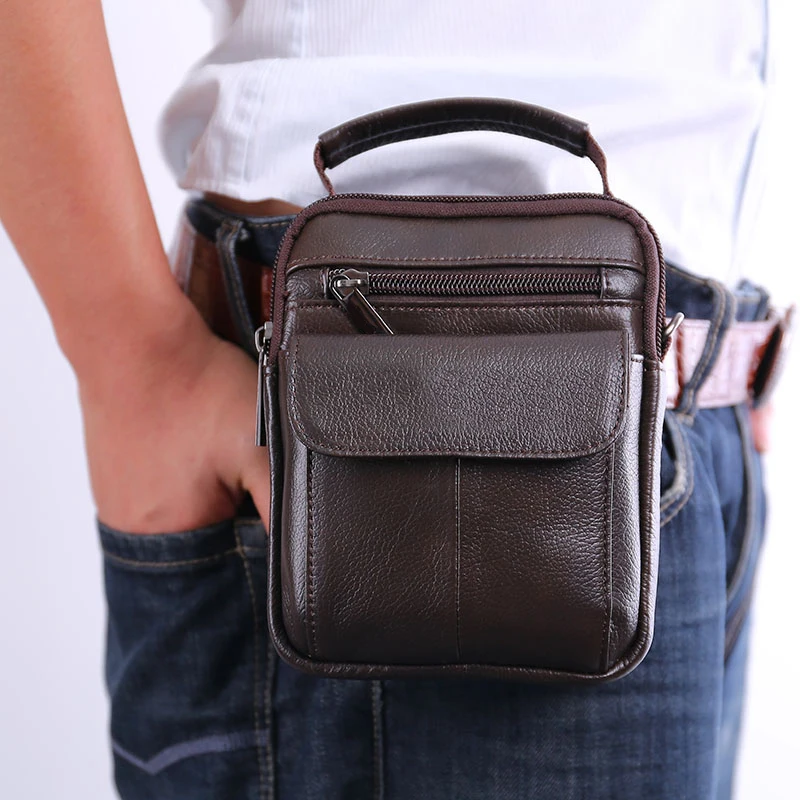 YIANG мужская сумка-мессенджер из яловой кожи сумка через плечо поясной ремень
