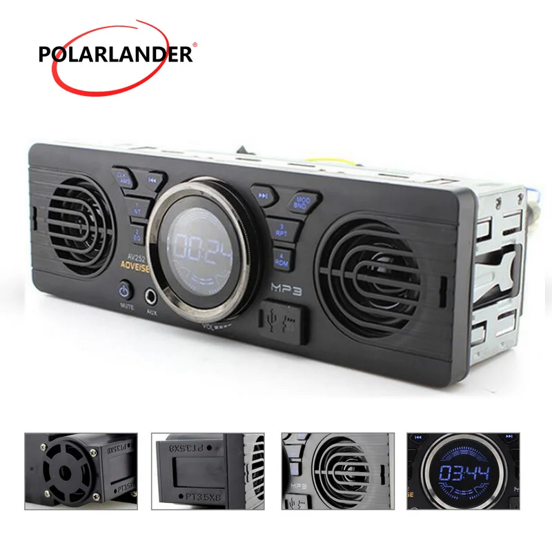 Автомагнитола AV252 2 динамика 1 Din Bluetooth громкая связь FM USB SD AUX аудио стерео 12 В |