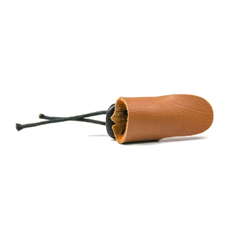

2019 new Thumb Finger Tip Protector Guard Ring Tab Leather Adjustable Hunting Practice Archery Pull Arrow Broadheads Shooting Gl