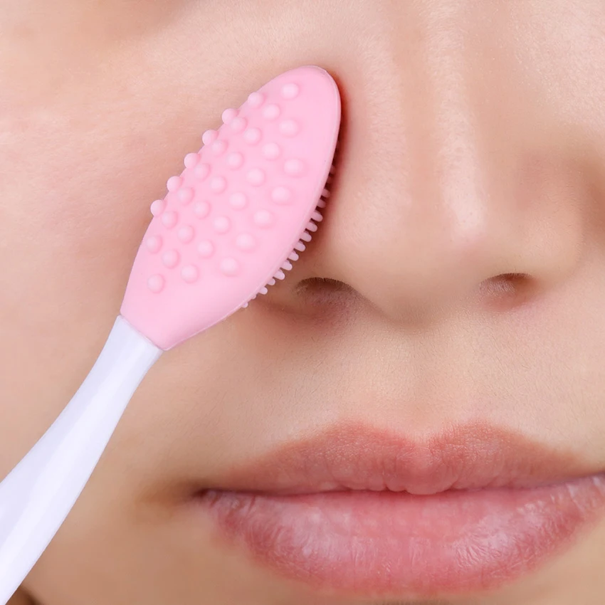 1PC Beauty Skin Care Wash Face spazzola in Silicone esfoliante naso pulito pennelli per la rimozione dei punti neri strumenti con testina di ricambio
