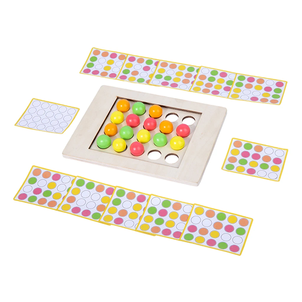 

Baby Color Matching Board Games Rolling Ball Finger Exercise Logical Thinking Finger Dexterity Toy for Babies