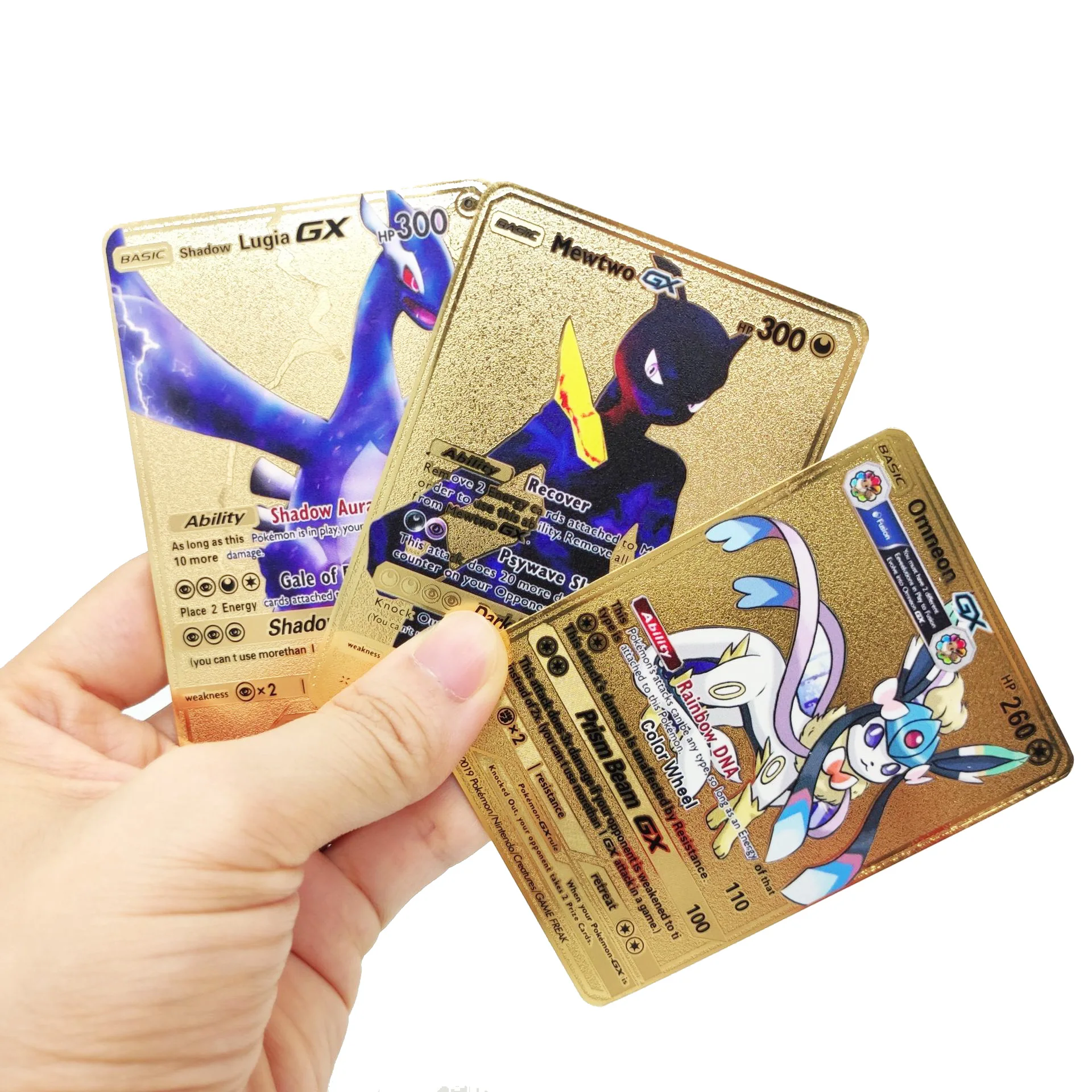 Новинка 2021 карты Pokemon металлическая карта V-карта Фотогалерея карт Vmax Золотой