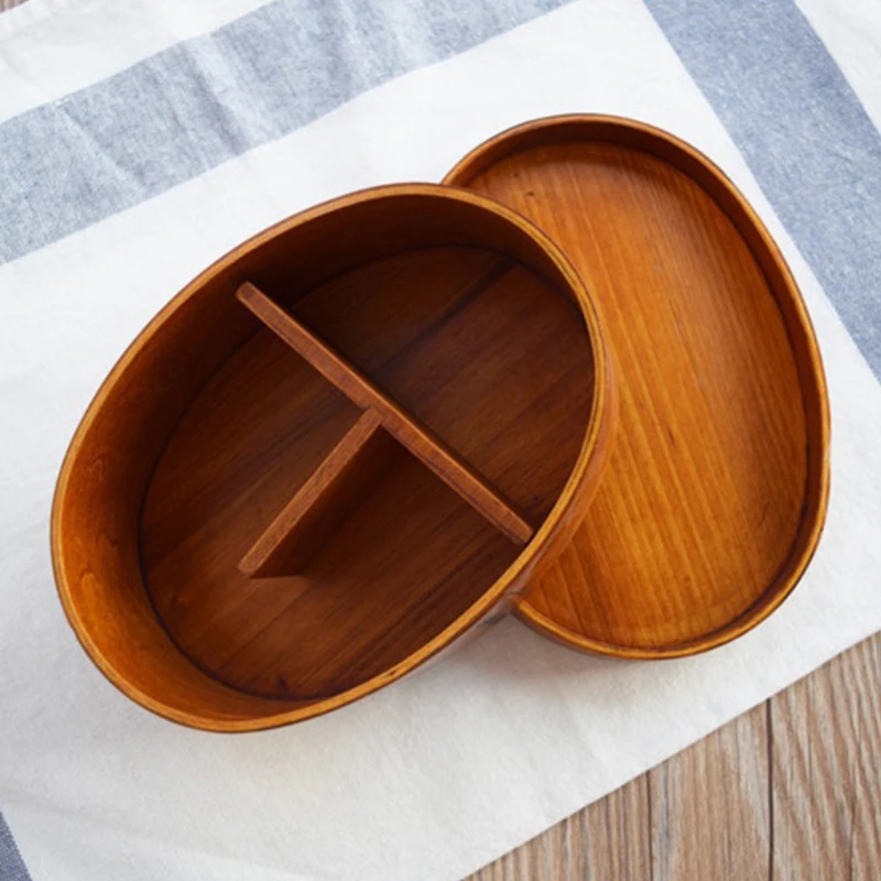 

Wooden Lunch Box Bento Lunchbox Food Container Kids Lunch Box Travel Picnic