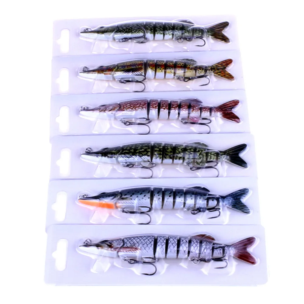 1PCS 12.7cm 20g Multi Jointed Fishing Lures 8 Segments Wobblers Crankbait Pike Artificial Hard Bait Lifelike Swimbait | Спорт и