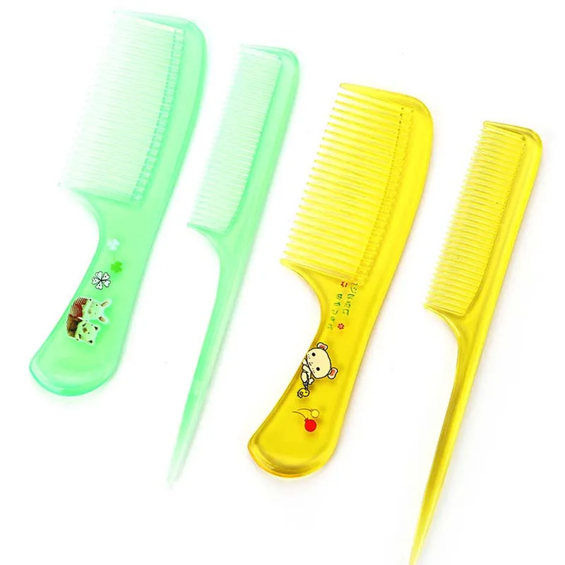 

Baby 2Pcs/Set Brush Comb Cute Boy Girl Kids Gentle Soft Hair Brush Comb Set Newborn Babies Plastic Anti-static Cartoon Comb Sets