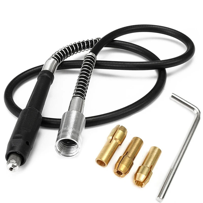 

42'' 107cm Corded Electric Grinder Flexible Shaft Chuck With 3 Copper Sleeves And 1 Spanner M192 Interface For Power Rotary