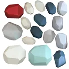 Игра в скандинавском стиле для укладки, Радужный камень, искусственная игрушка, строительный блок, цветной камень, творческие развивающие игрушки