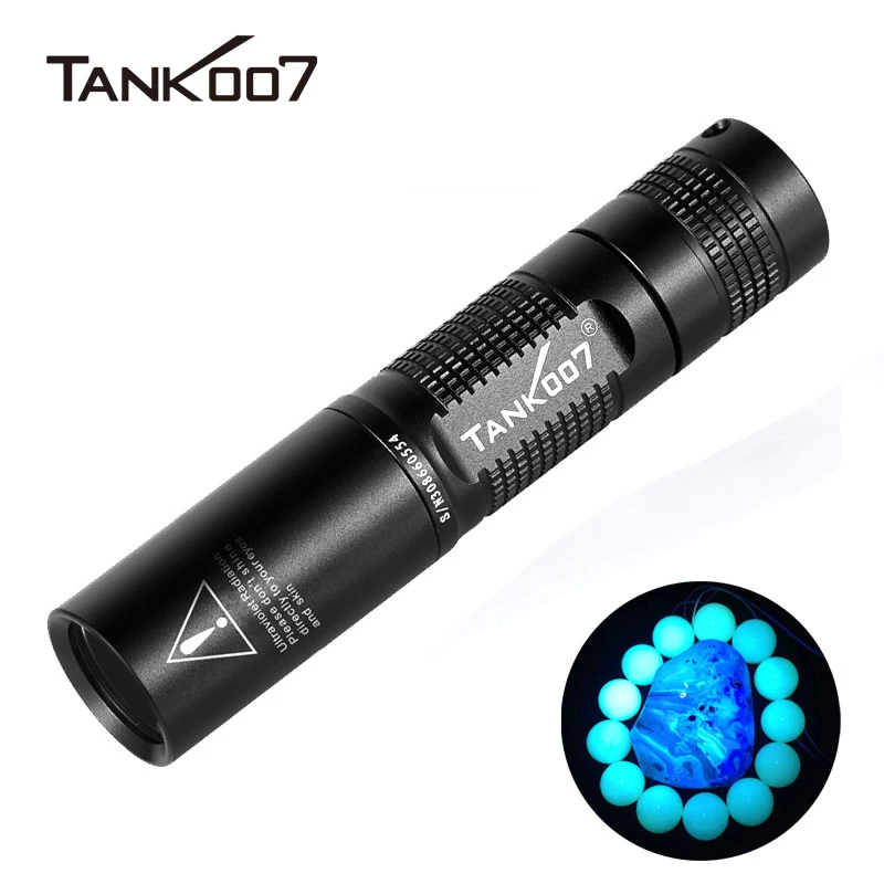 TANK007 TK566 D1  Black Lens Anti-Counterfeit Agate Jade Amber UV 365nm LED Flashlight Torches Blacklight Torchlight UV Lamps