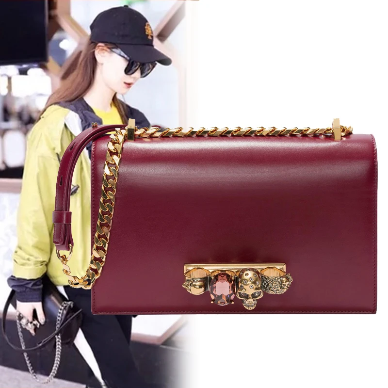 

Small Square Bag Women's Crystal Diamond Ring Noble Shiny Luxury Shoulder Bag Messenger Bag Clutch skull purses and handbags