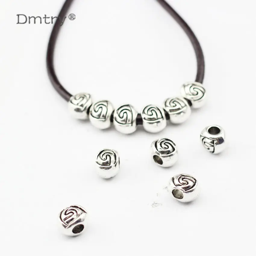 10 шт./лот Винтажные бусины-разделители с большими отверстиями для браслета