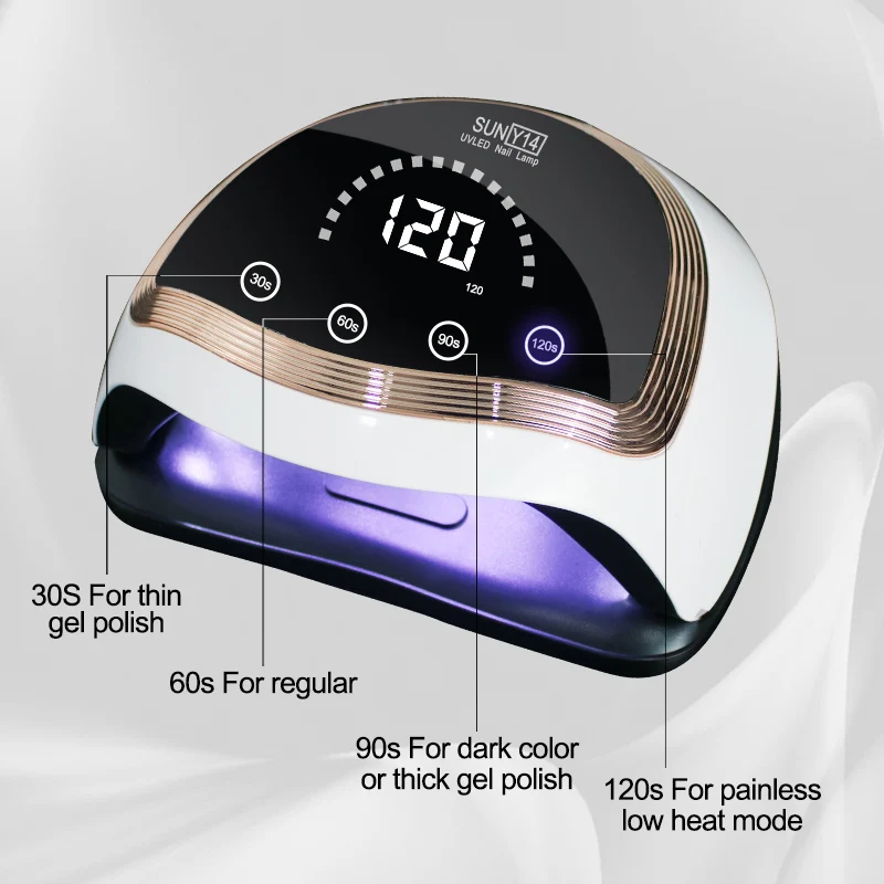 UV LED Nail Dryer For Manicure Gel Varnish Fast Drying Lamp With Smart Sensor Professional Salon Use Art Equipment | Красота и