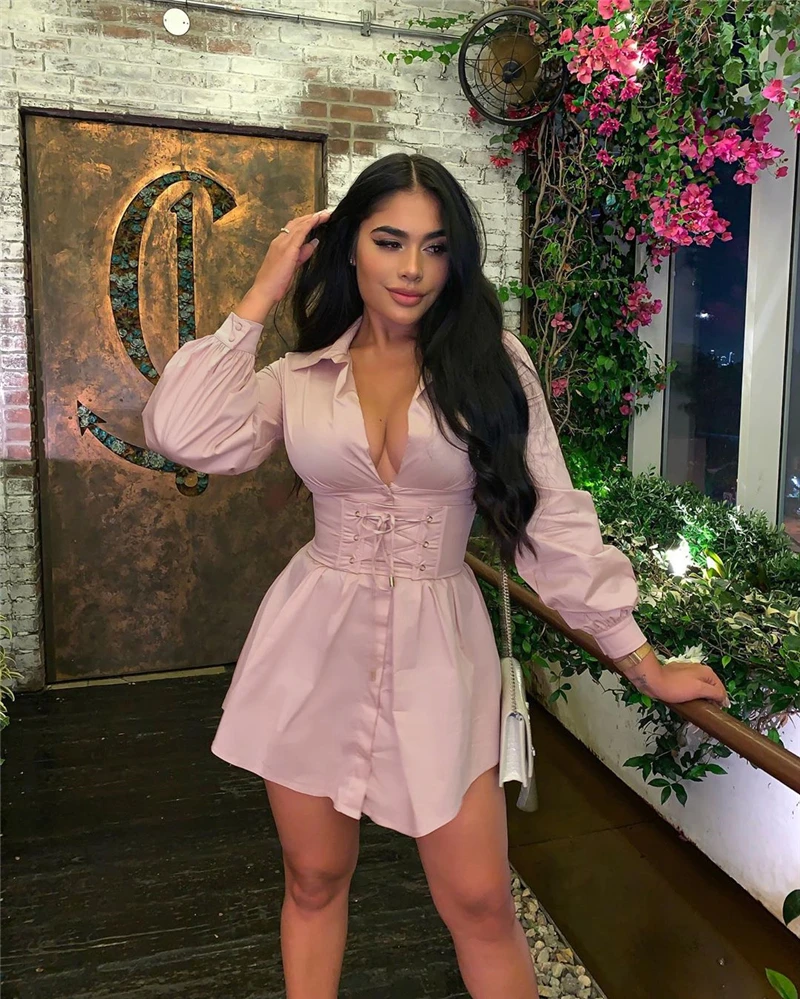 Повседневная одежда рубашка с длинным рукавом корсет пояс платье Дамское Ретро