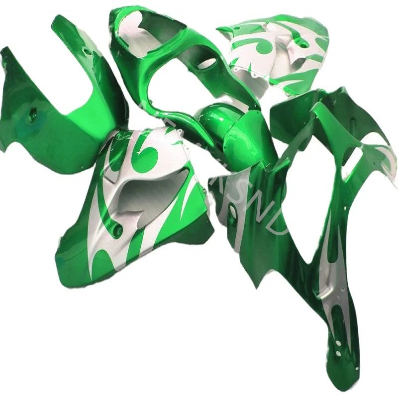 

Injection Fairings For Kawasaki Ninja ZX9R 2002-2003 ZX 9R ZX 9R 02-03 green white flames Motocycle Fairing Set