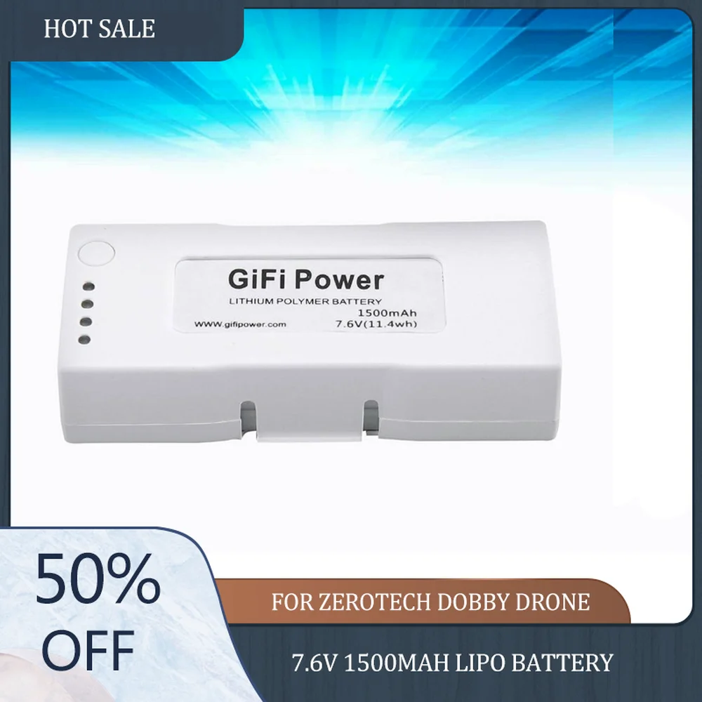 

7,6 V 1500mah RC LiPo аккумулятор для ZEROTECH Dobby Drone, запасные части, большая акция