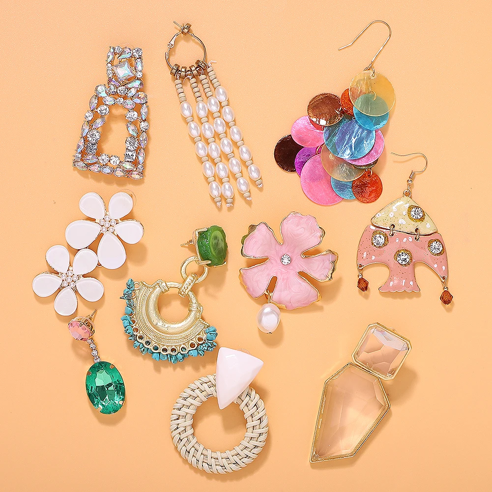 Женские серьги в виде цветка ZA эффектные Разноцветные серьги-подвески стиле бохо