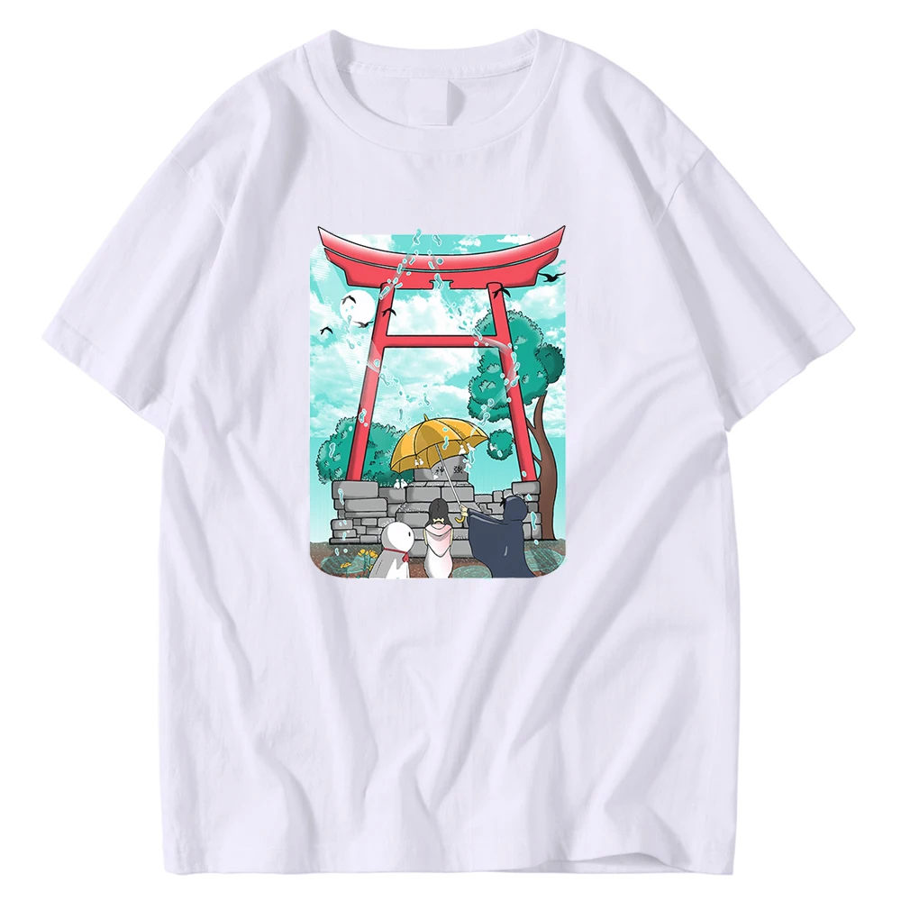 

Japanese Sunshine Girl Print Mens Tees Shirt Summer Crewneck Clothing Vintage Style T Shirts Short Sleeved Men Tshirts