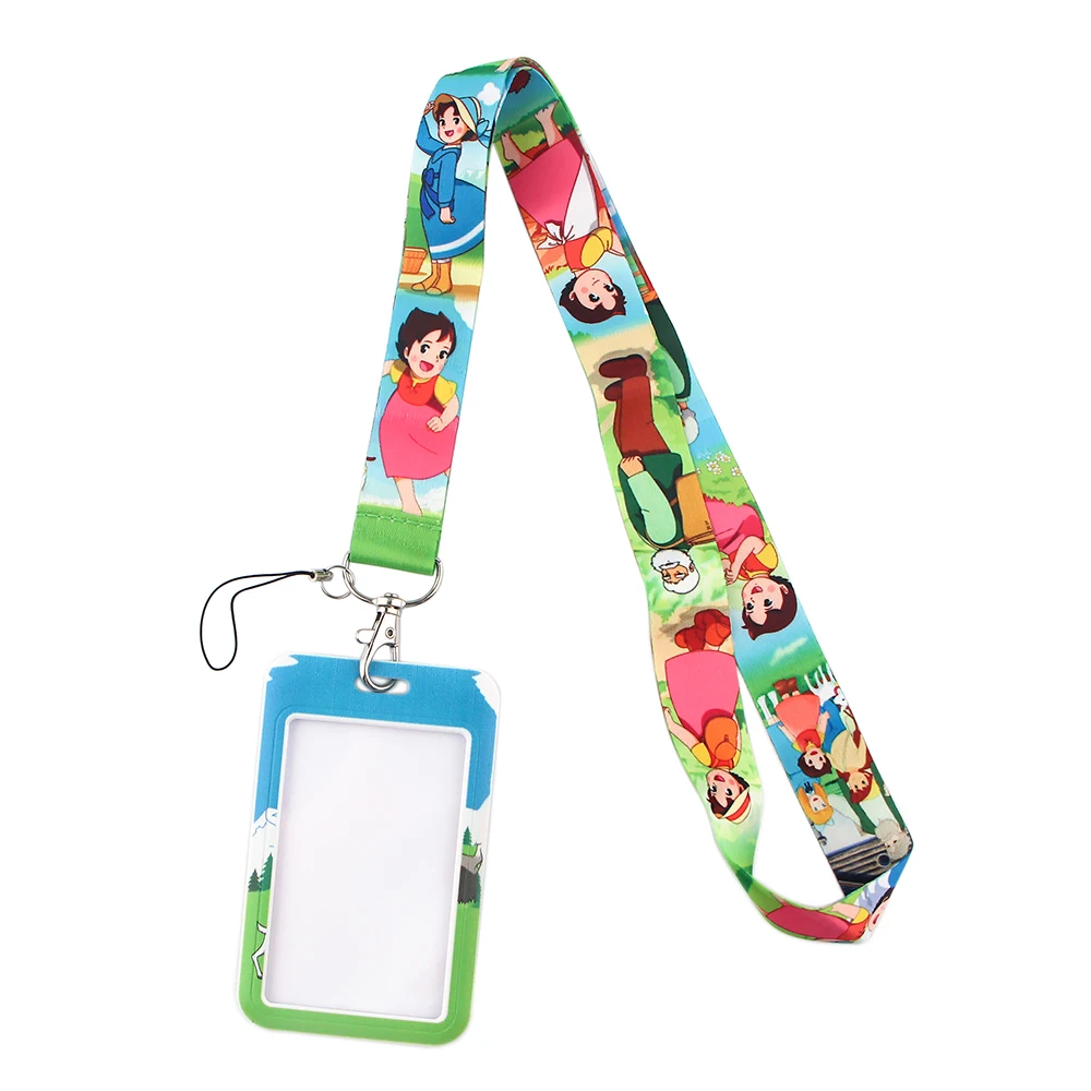 

JF316 Cartoon Anime Girls Lanyards ID Badge Holder Bus Pass Case Cover Slip Bank Credit Card Holder Accessories