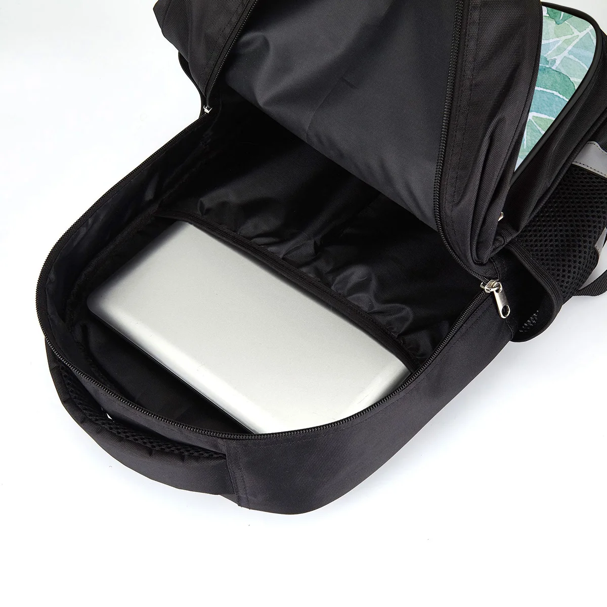 Зеленые тактические рюкзаки с мультяшными листьями школьные сумки для книг