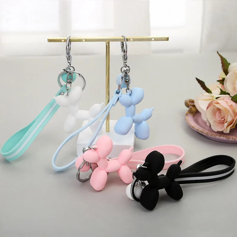 Аниме брелок Модный милый воздушный шарик собаки кольцо для ключей из сплава