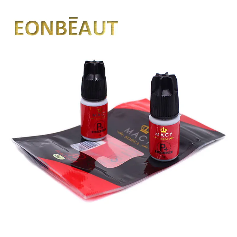 5 бутылок MACY Тип P + черный клей корейский оригинальный для наращивания ресниц