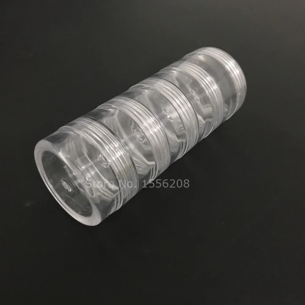 

Прозрачная пластиковая Штабелируемая маленькая банка, 5-слойные контейнеры для хранения, ящик для хранения DIY, 100 шт./лот