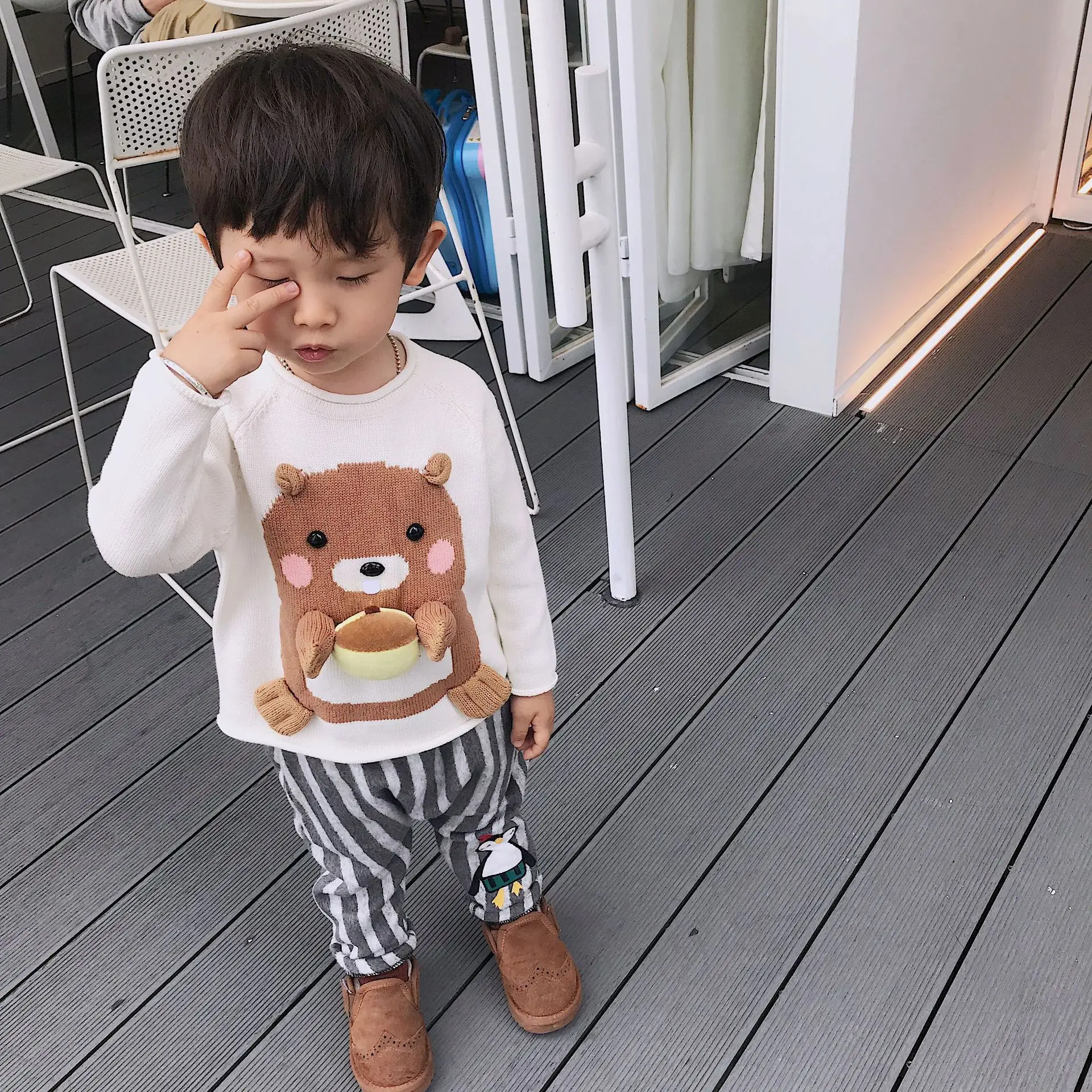 Осенне зимняя одежда Tonytaobaby новые милые свитера для детей и малышей хлопковые