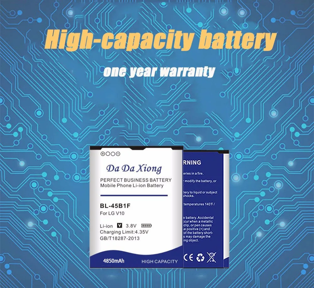 Аккумулятор Da Xiong 4850 мА/ч, BL-45B1F BL45B1F Батарея для LG V10 H961N F600 H900 H901 VS990 H968 телефон Батарея