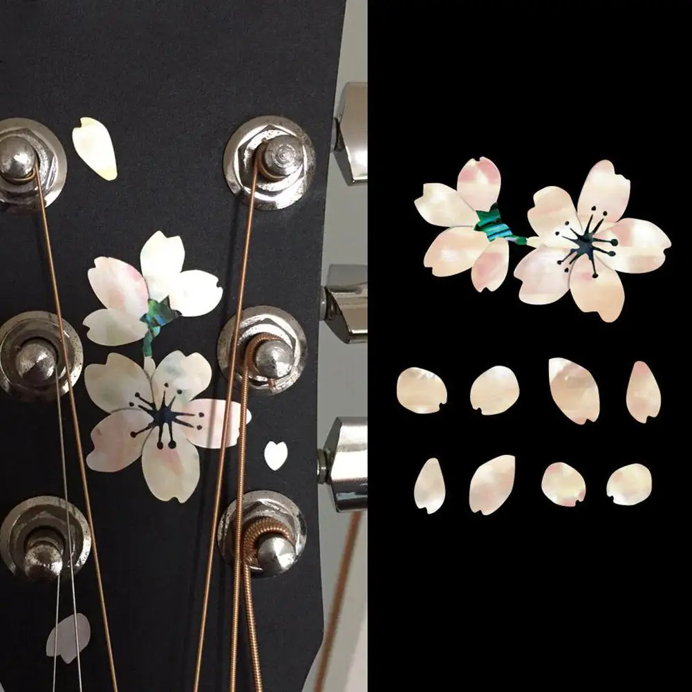

Cherry Blossom Floral Self Adhesive Ukulele Guitar Sticker Bass Kalimba Guitar Cute Decals Accessories