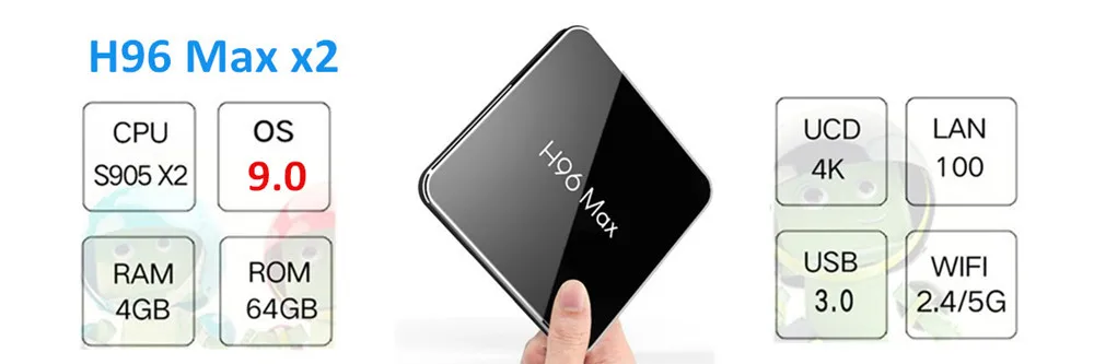 H96 мини 4 Гб ОЗУ 32 Гб 128 Гб ПЗУ ТВ приставка Android 9,0 Allwinner H6 четырехъядерный 6K H.265 5G Wifi Youtube 4K смарт медиаплеер H96 MAX