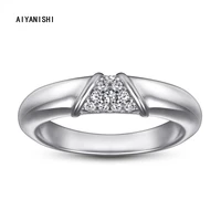 aiyanishi luxury female ring 925 sterling silver white gold wedding ring promise love engagement rings for women jewelry gifts