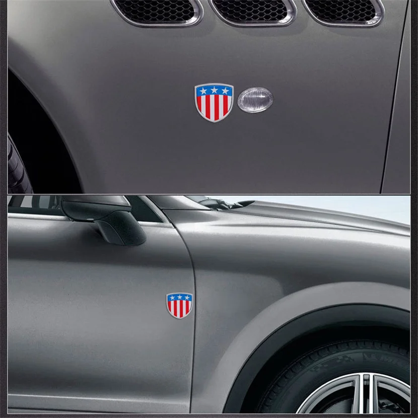 3D металлические автомобильные наклейки и украшение флаг США американский