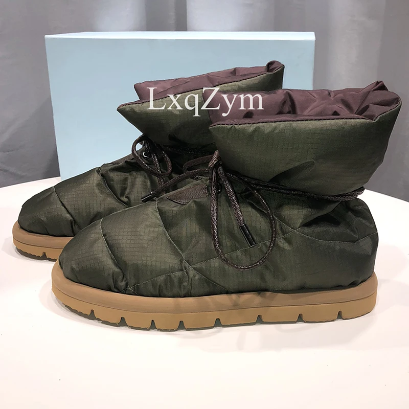 

Высококачественные теплые зимние ботинки на пуху, женские зимние ботинки на плоской подошве, повседневная обувь без застежки, обувь на толс...