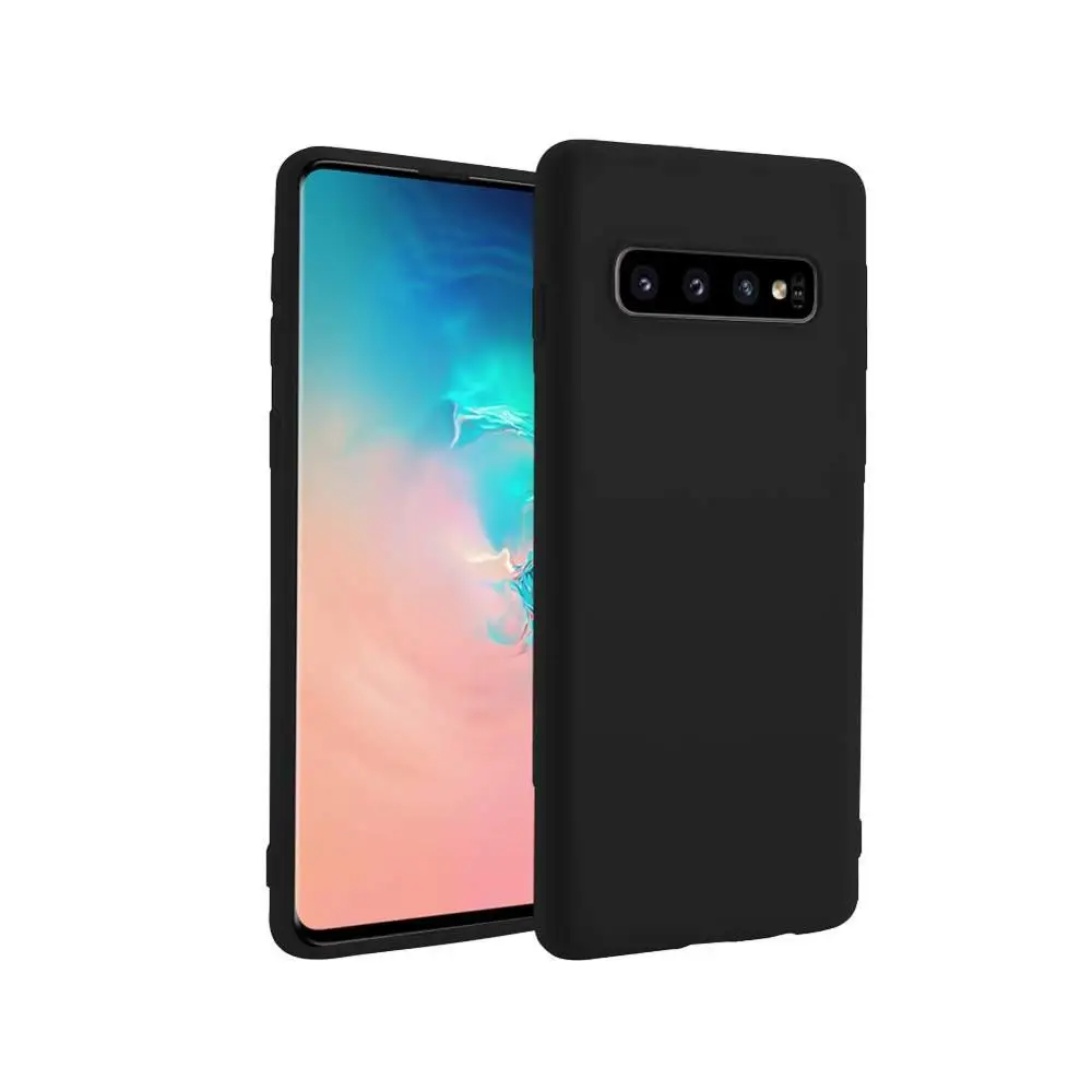 Оригинальный чехол из жидкого силикона для Samsung S8 S9 S10 Plus тонкий мягкий
