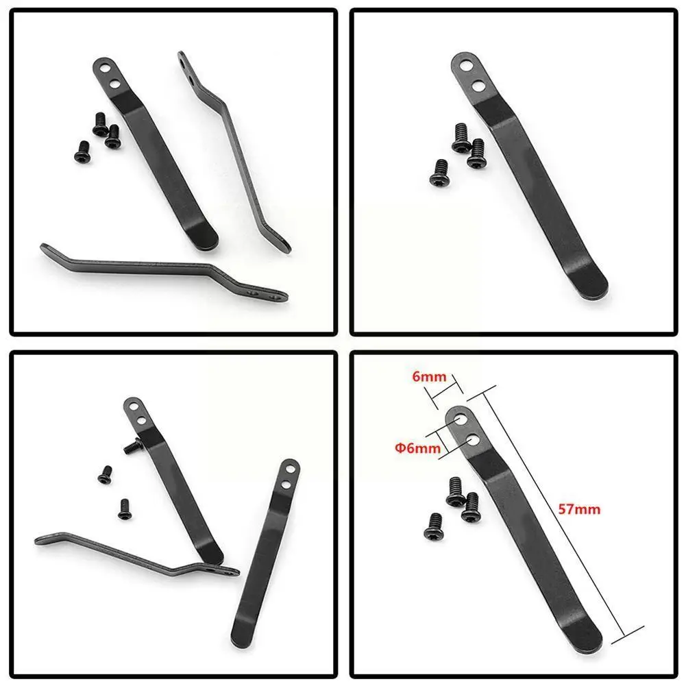 

1pc Top Quality Alloy Folding Pocket Knife Back Clip For K-sheath Waist Clip Tactical Accessories Back Ja F4w6