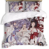japan anime bedding set cartoon azur lane duvet cover set for kids children bedclothes queen double king bed quilt cover 23 pcs
