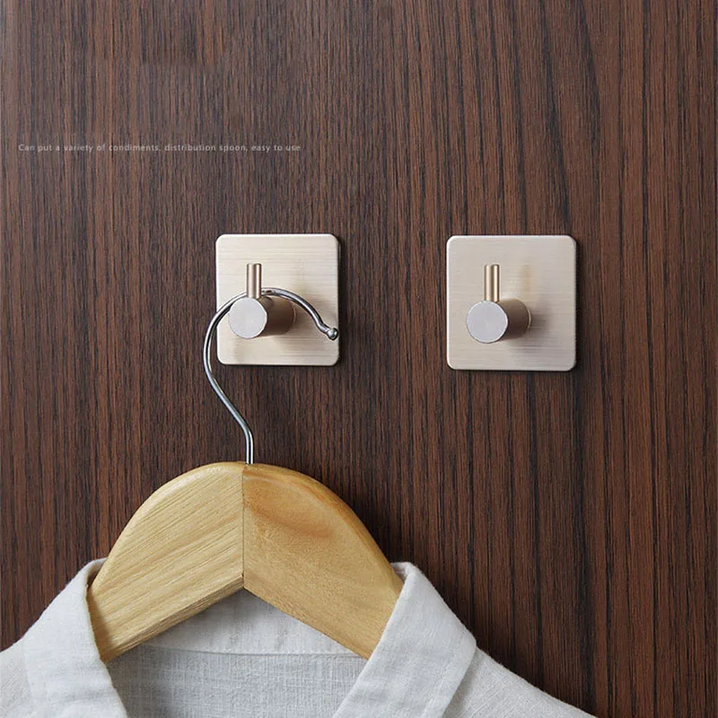 

Stainless Steel Self Adhesive Wall Coat Rack Key Holder Rack Towel Hooks Clothes Rack Hanging Hooks Bathroom Coat Hook Rustproof