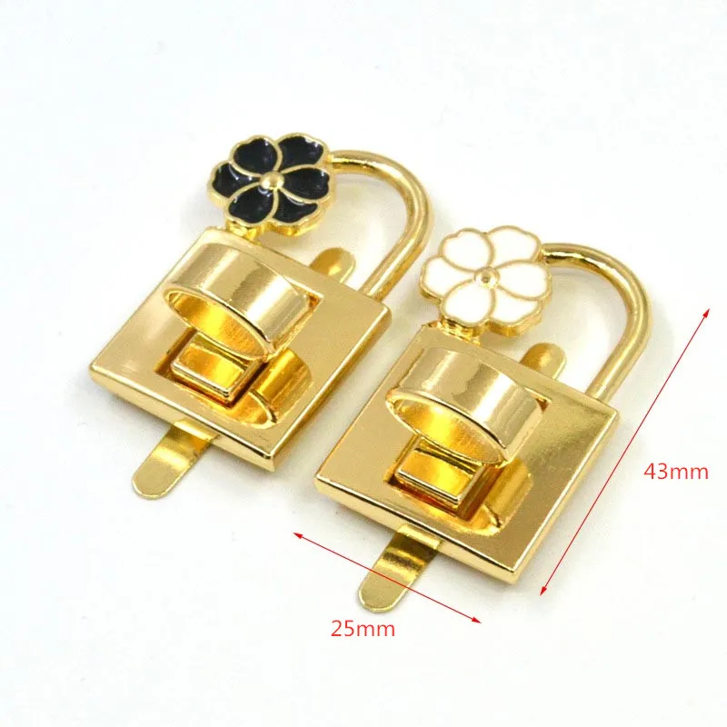 2/5 шт цветок мешок квадратный поворотный замок застежка металл переключатель